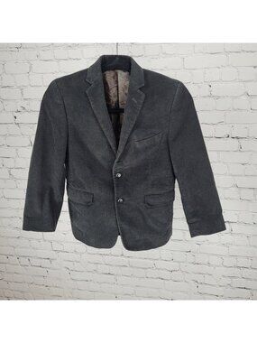 Lauren Ralph Lauren Black Corduroy 100% Cotton Notch Blazer Jacket Boys Size 10